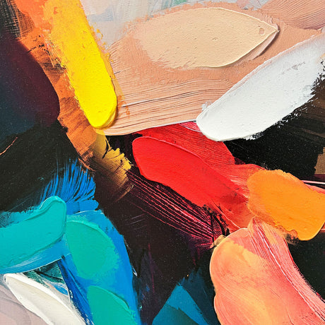Håndlavet maleri med sort ramme - The Bold Divide II - Mixed media