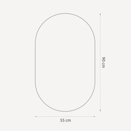 Ovalt spejl med facetkant - Nivo - Incado