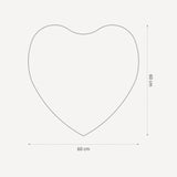 Organisk spejl med facetkant - Heart