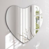 Organisk spejl med facetkant - Heart
