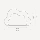Organisk spejl med facetkant - Cloud