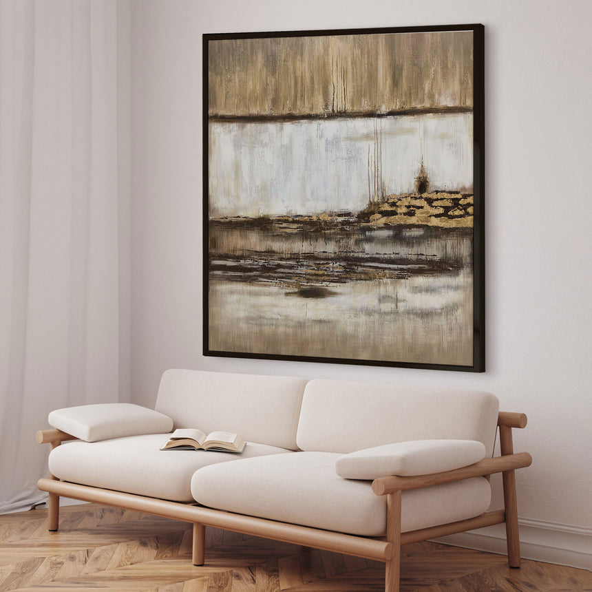 Premium maleri med sort ramme - Velvet Dust - E. Thorne