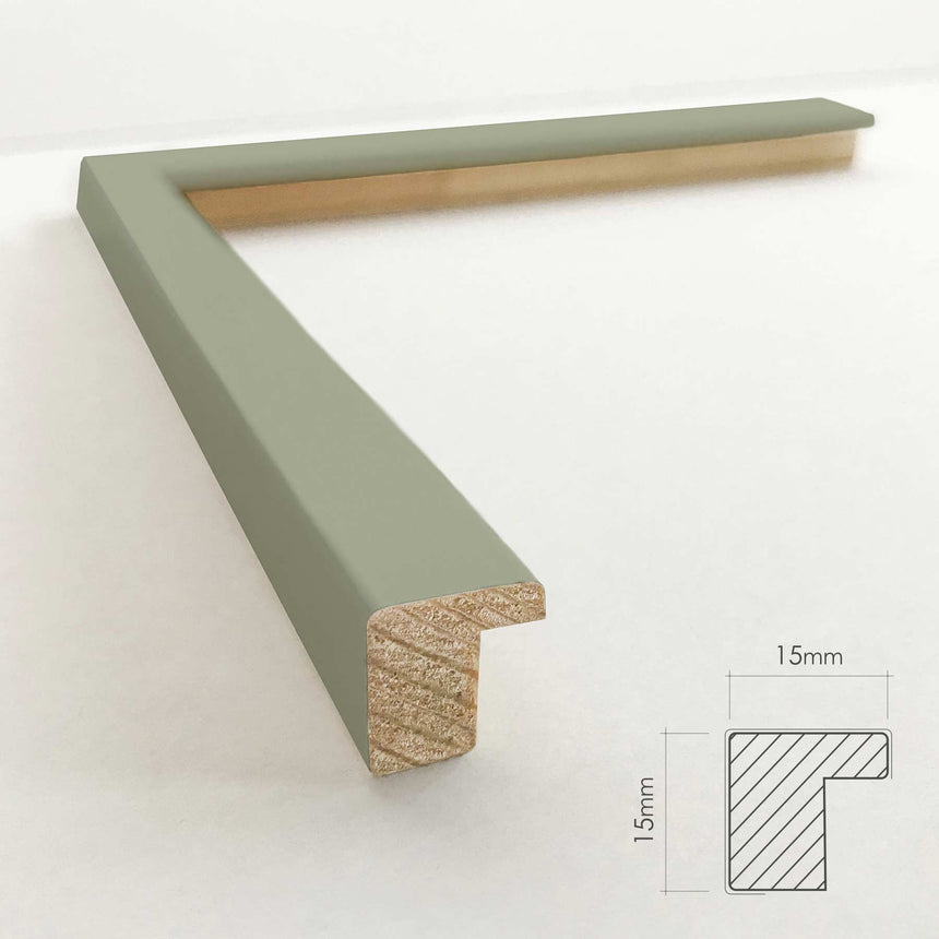 Luksus plakat med grøn ramme - Green Geometric - Artist Paper - Incado