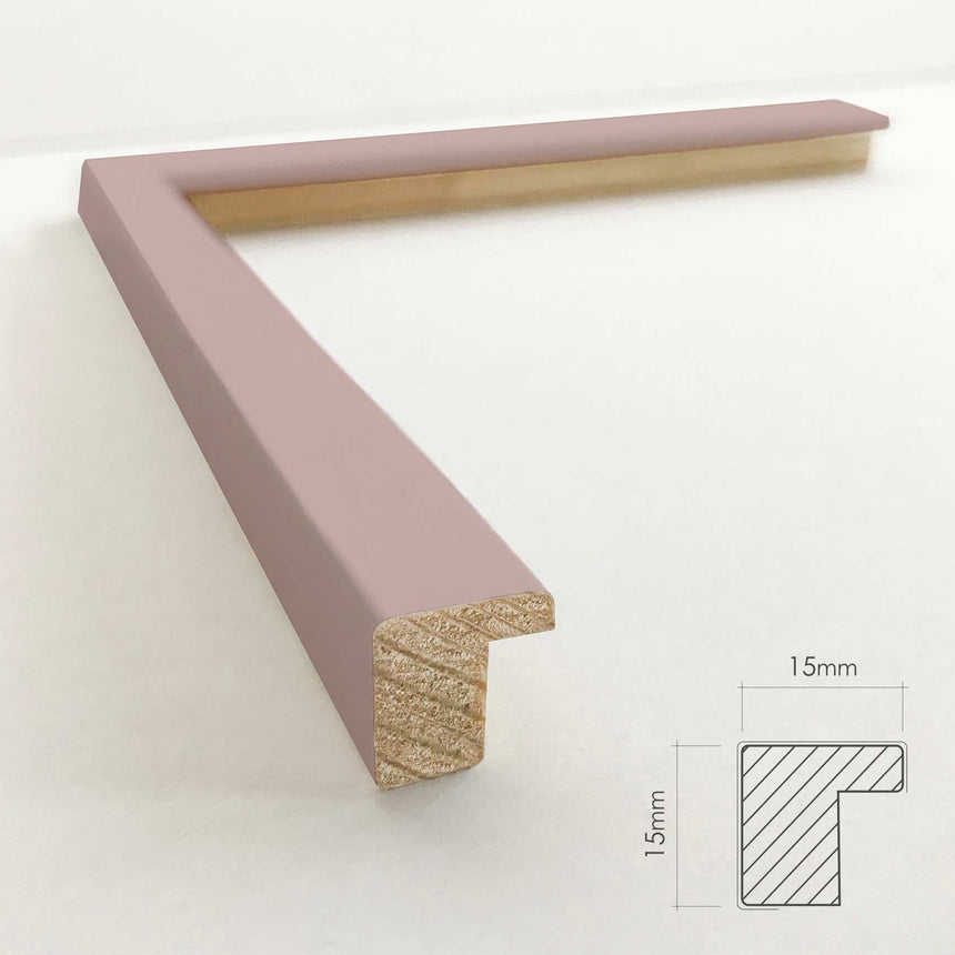 Luksus plakat med lyserød ramme - Elementary Pastel - Roses - Artist Paper - Incado
