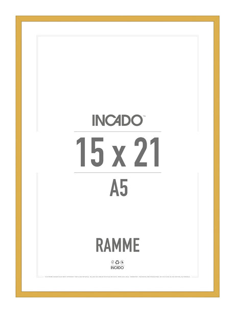 Lemon Curry Gul Ramme - Incado NordicLine - 15 x 21 cm 15 x 21  cm Ramme