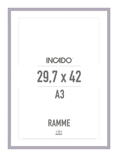 Lavender lyserød/lilla ramme - Incado NordicLine - 29,7 x 42 cm / A3 29,7 x 42  / A3 cm Ramme