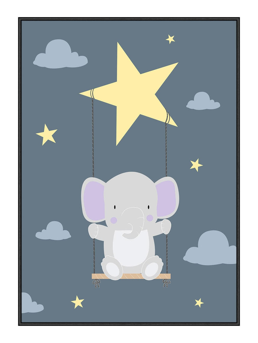 Plakat - Elephant On a Swing - Memory Art - Incado