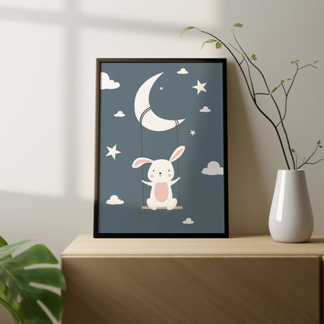 Plakat - Rabbit On a Swing - Memory Art - Incado
