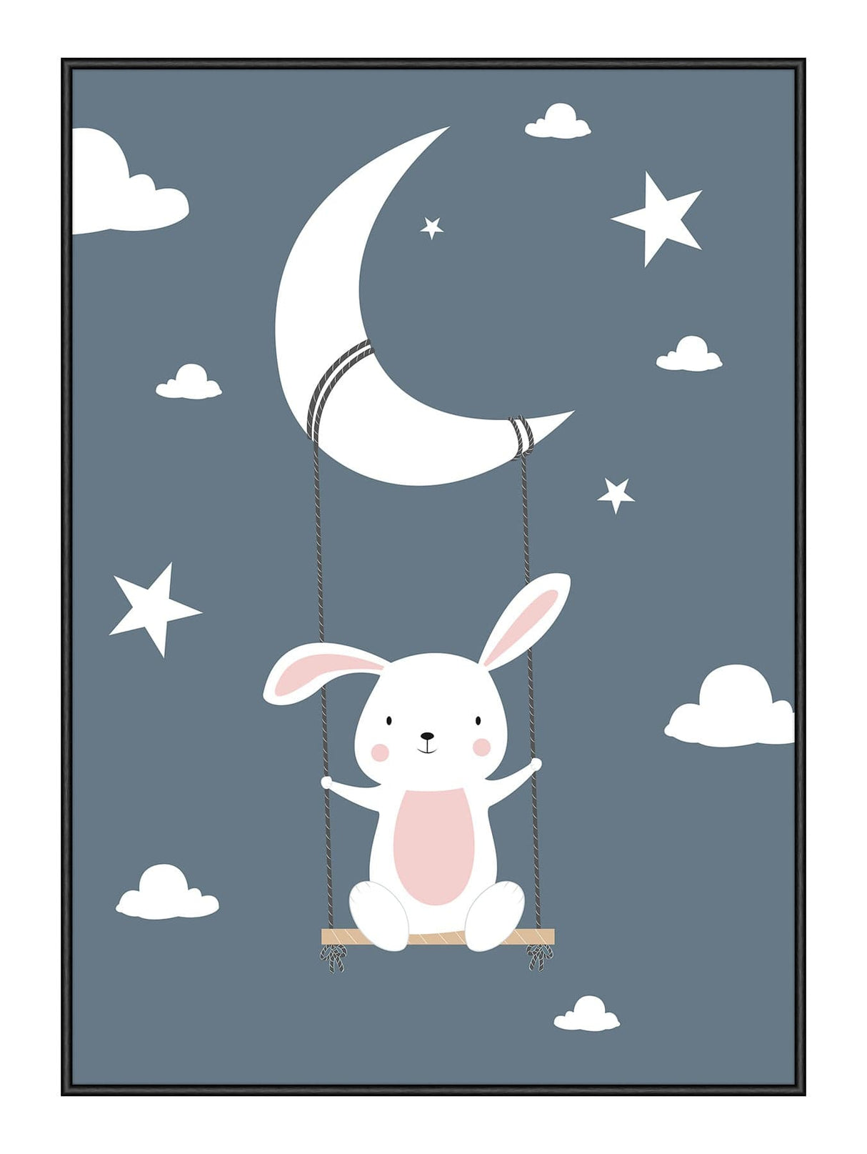 Rabbit On a Swing 21 x 29,7  / A4 cm Plakat