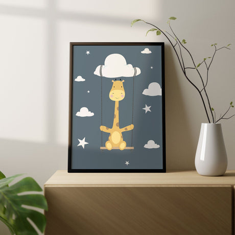 Plakat - Giraffe On a Swing - Memory Art - Incado