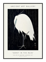 Egret In The Rain 21 x 29,7  / A4 cm Plakat