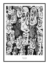 Faces III - Plakat - Tine Olander 30 x 40  cm Plakat