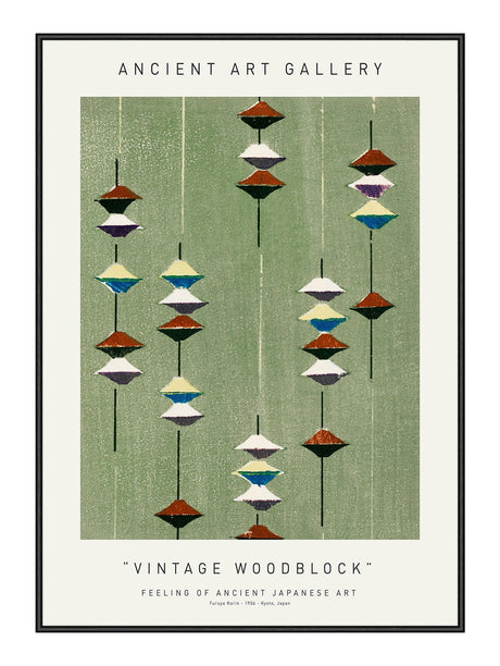 Vintage Woodblock 21 x 29,7  / A4 cm Plakat