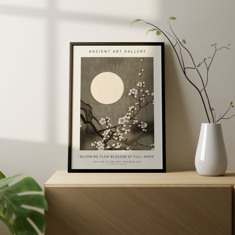 Plakat - Blooming Plum Blossom At Full Moon - Ancient Art - Incado