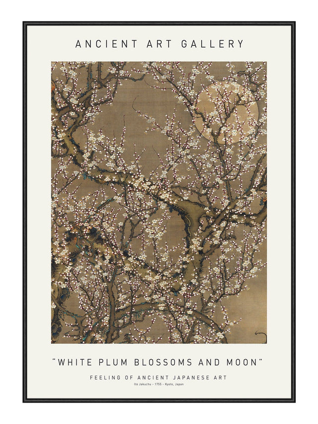 Plakat - White Plum Blossoms And Moon - Ancient Art - Incado
