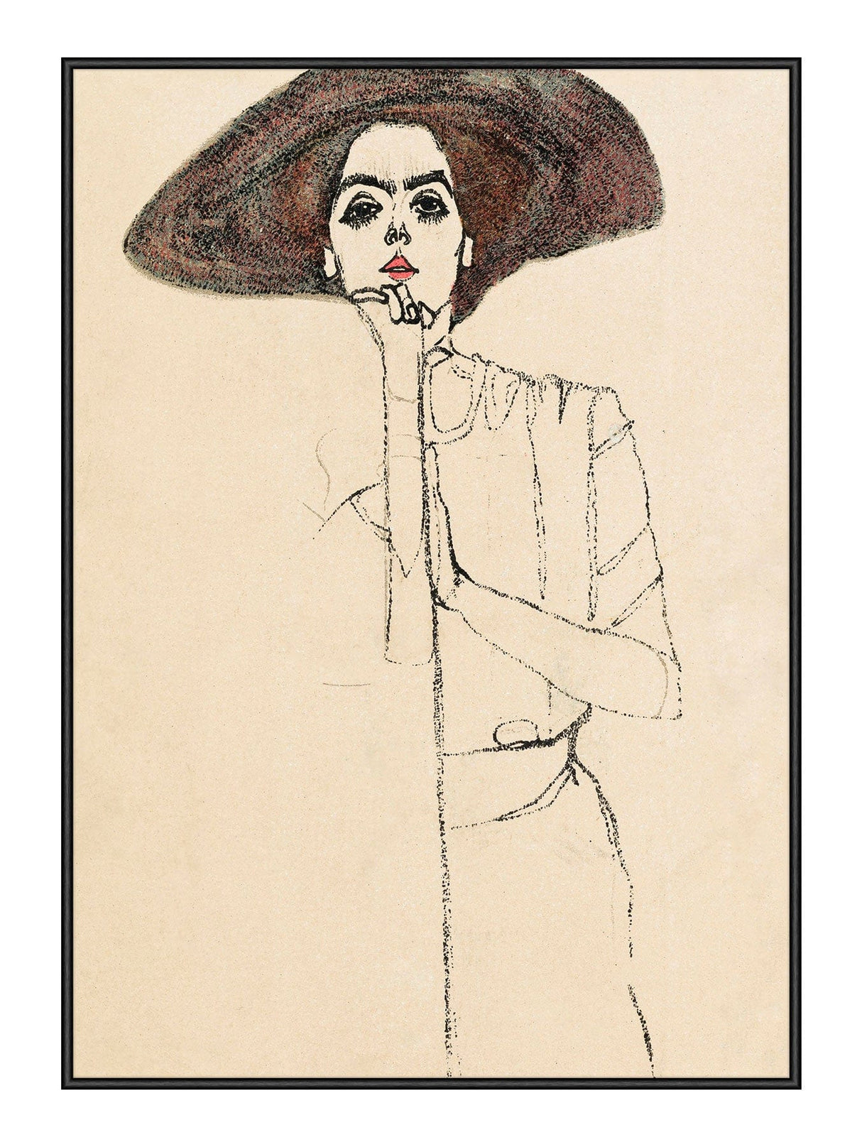 Portrait Féminin III - Kunstplakat 30 x 40  cm Plakat