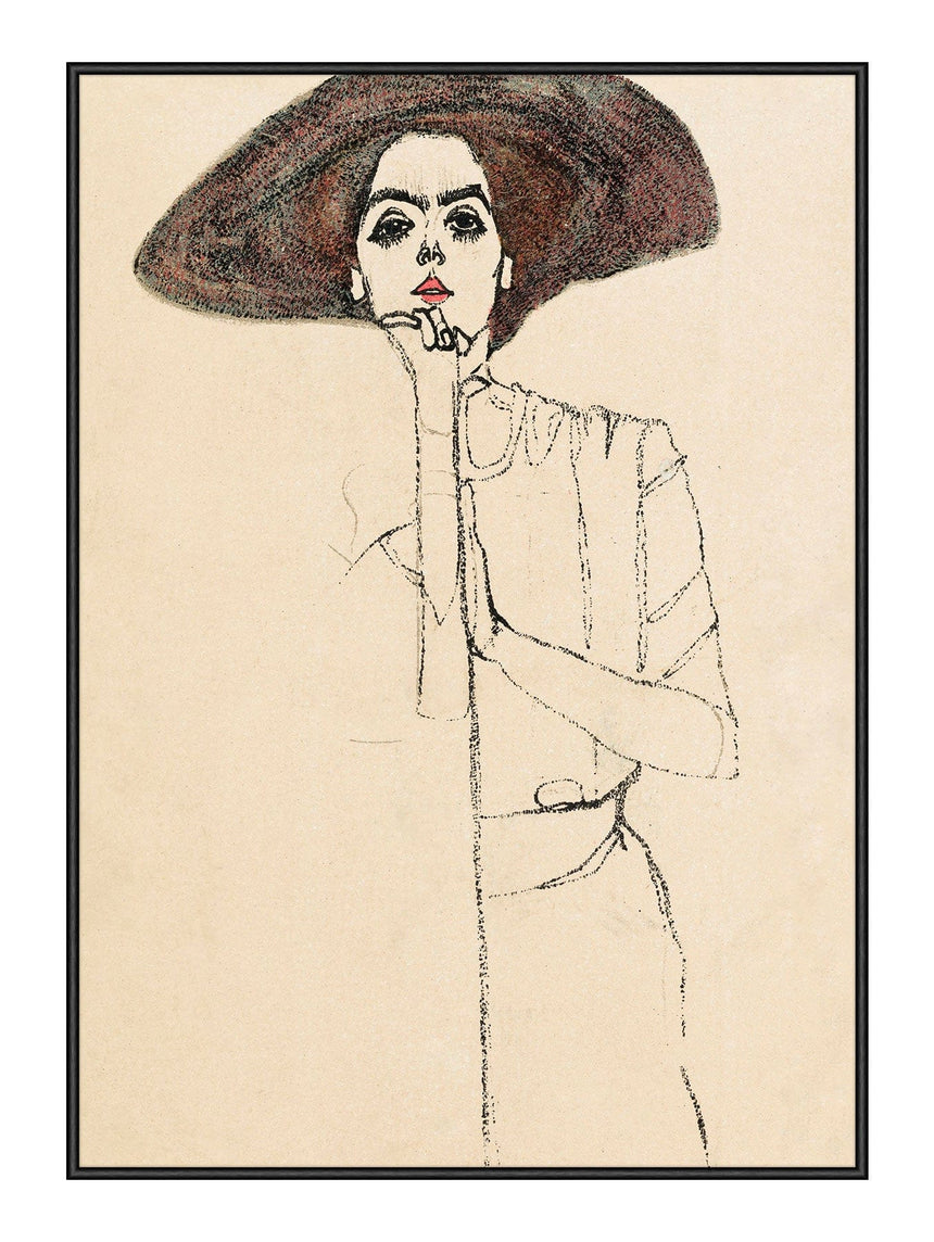 Plakat - Portrait Féminin III - Egon Schiele - Incado