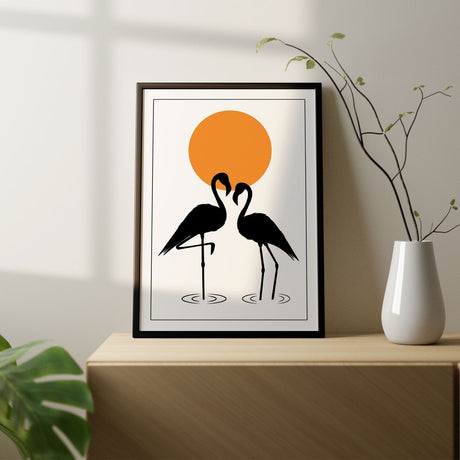 Plakat - Flamingo Sunset - Incado