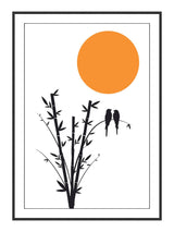 Bird sunset 21 x 29,7  / A4 cm Plakat