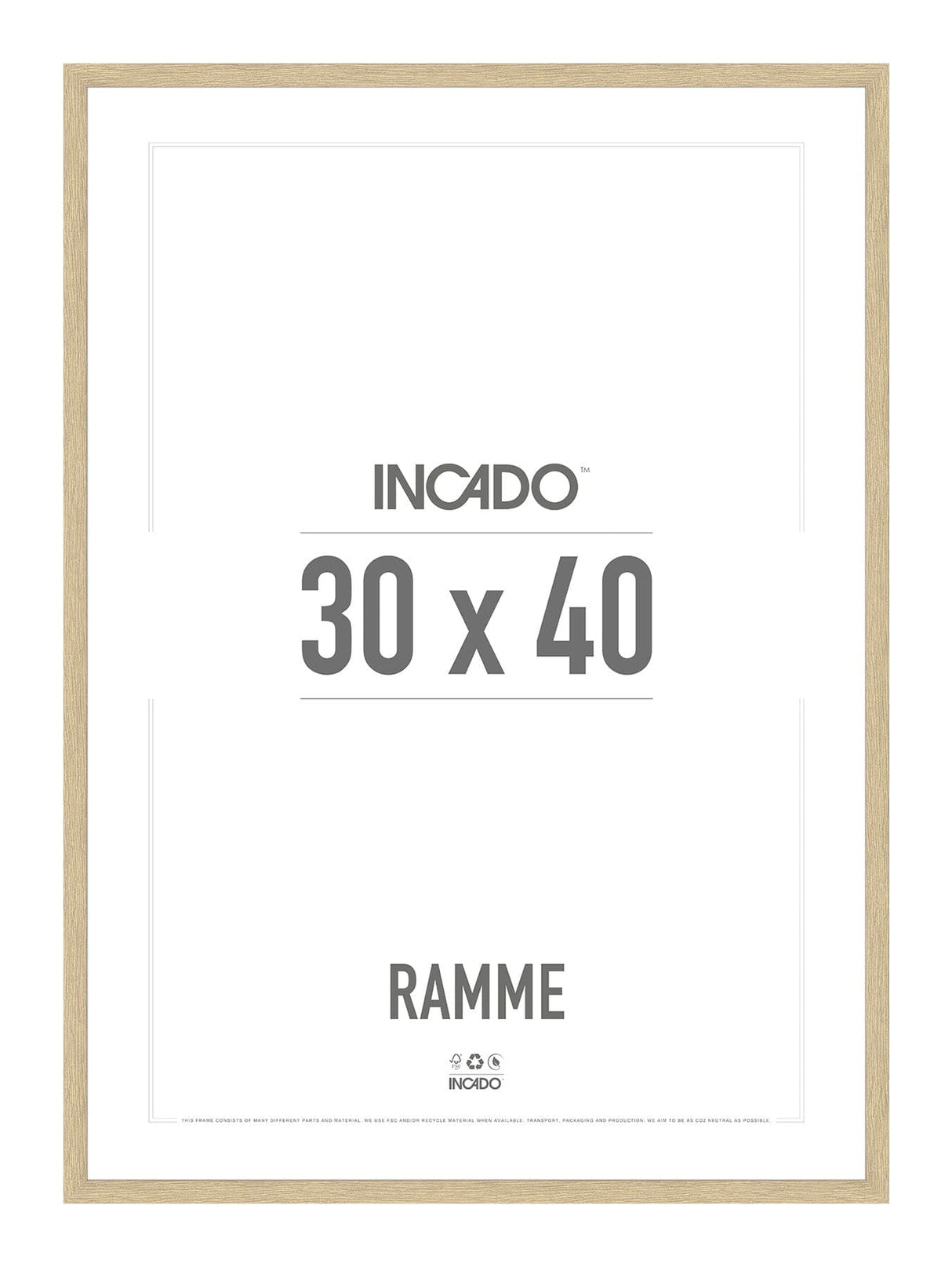 Eg - Ramme Incado NordicLine - 30 x 40 cm 30 x 40  cm Ramme