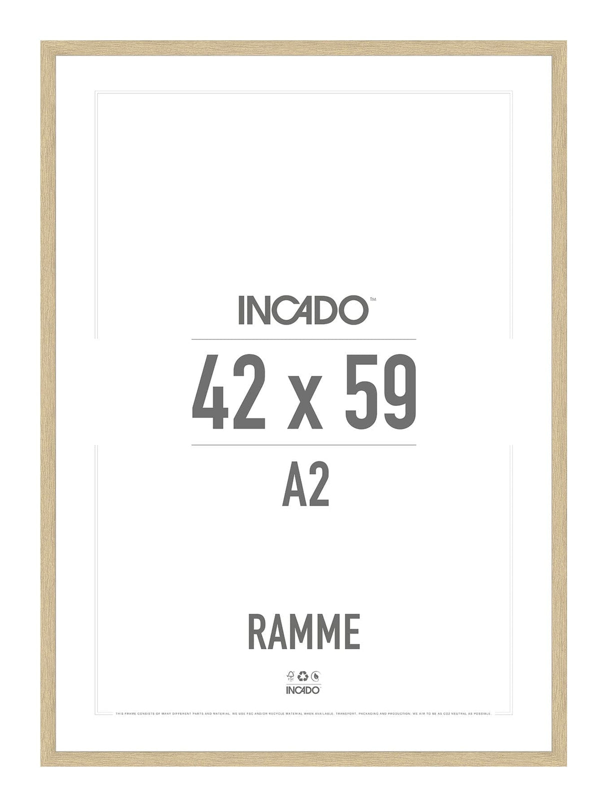 Eg - Ramme Incado NordicLine - 42 x 59,4 cm / A2 42 x 59,4  / A2 cm Ramme