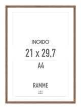 Walnut / Valnød Ramme - Incado NordicLine - 21 x 29,7 cm / A4 21 x 29,7  / A4 cm Ramme
