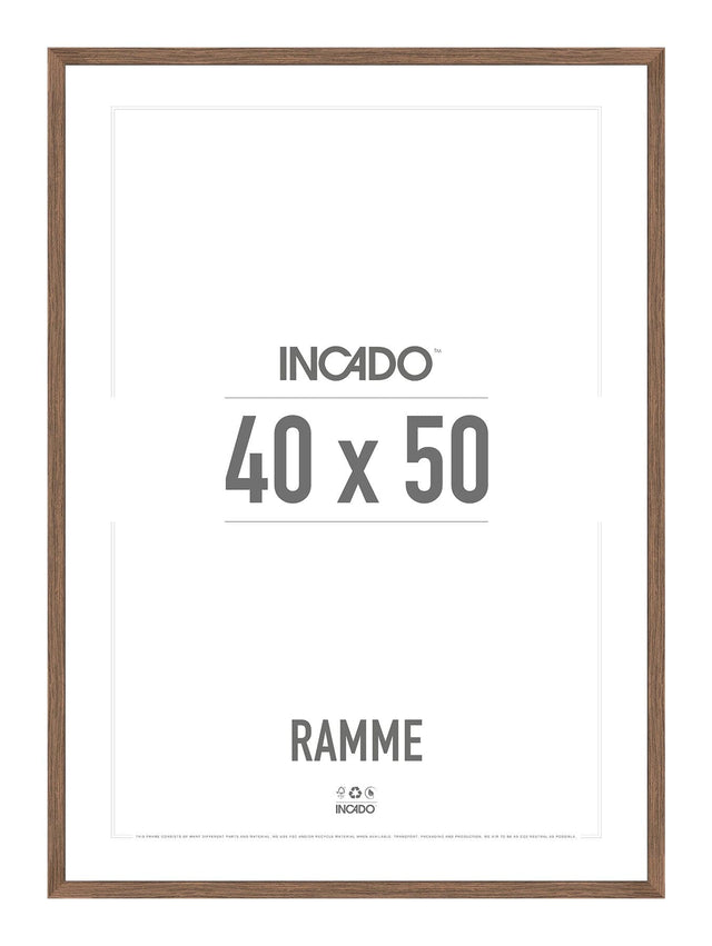 Walnut / Valnød Ramme - Incado NordicLine - 40 x 50 cm 40 x 50  cm Ramme