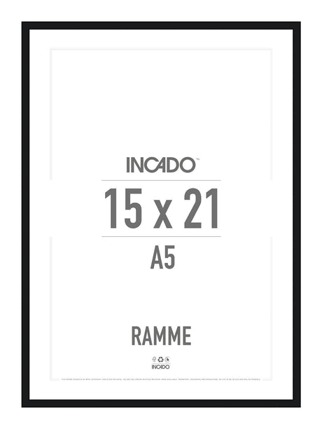Sort Ramme - Incado NordicLine - 15 x 21 cm 15 x 21  cm Ramme