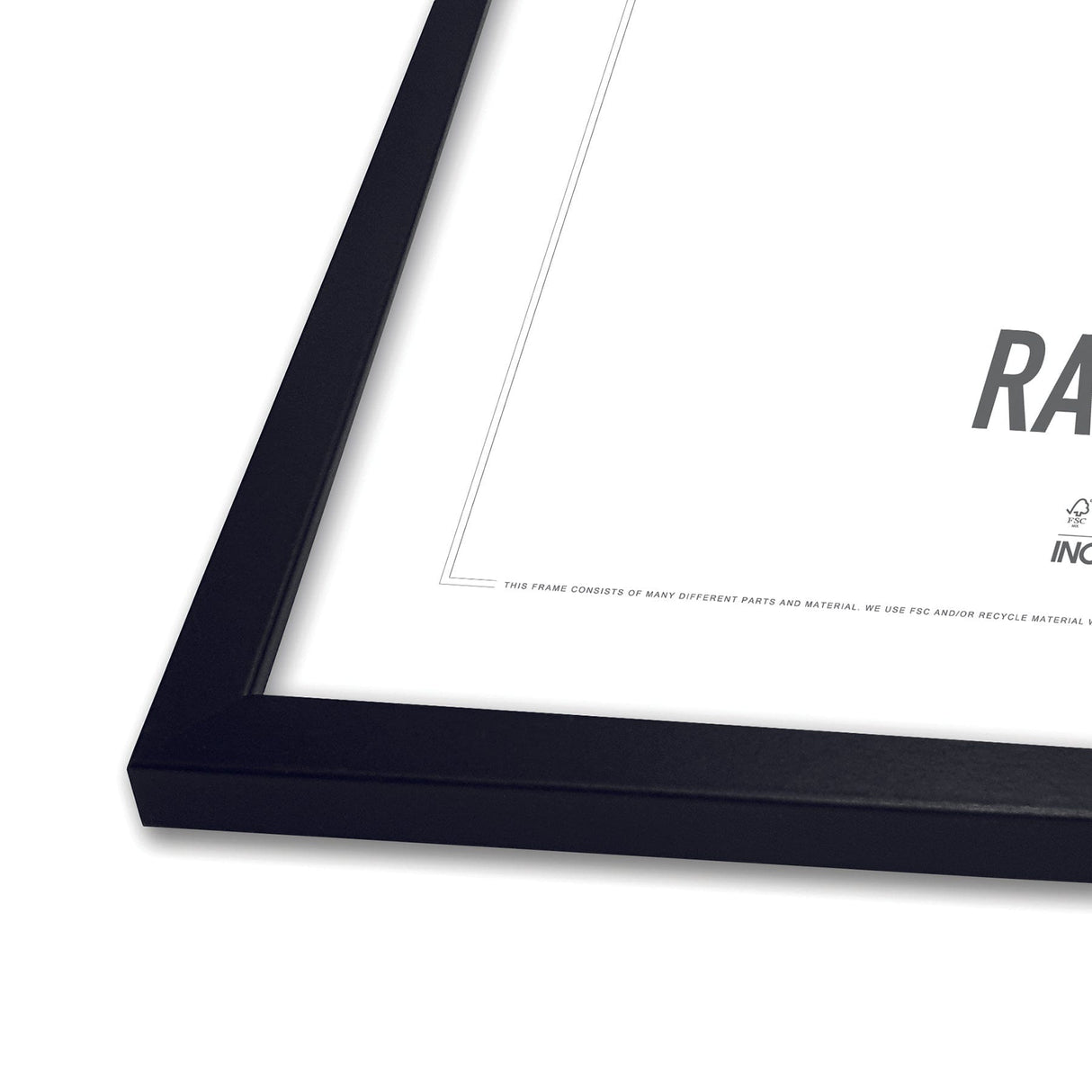 Sort Ramme - Incado NordicLine - 50 x 70 cm