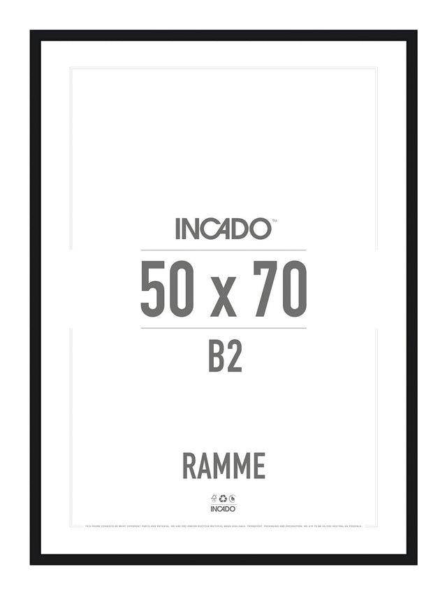 Sort Ramme - Incado NordicLine - 50 x 70 cm 50 x 70  cm Ramme