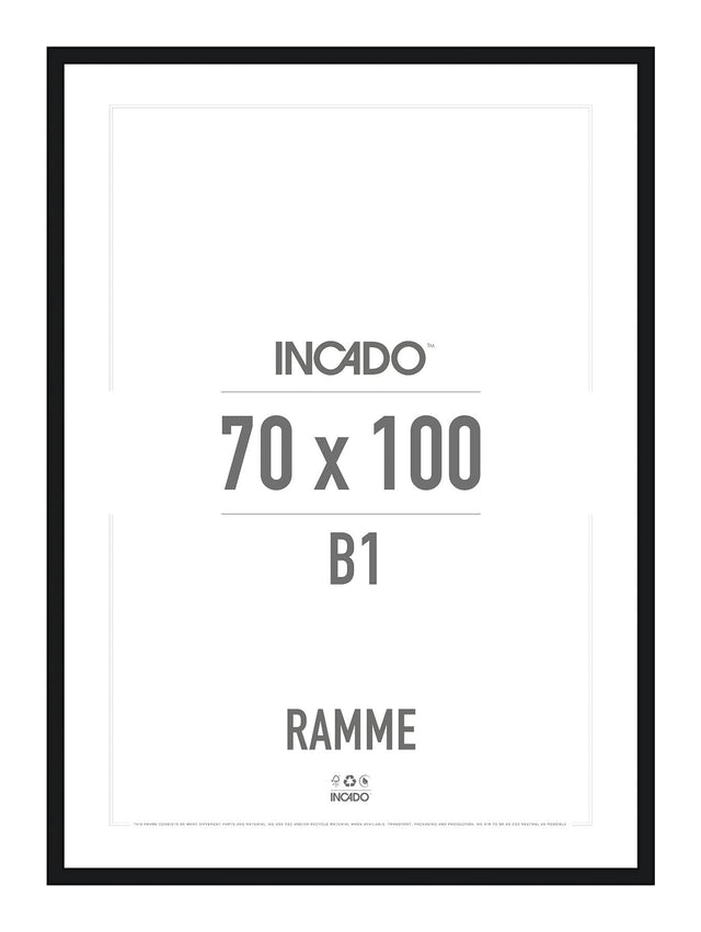 Sort Ramme - Incado NordicLine - 70 x 100 cm 70 x 100  cm Ramme
