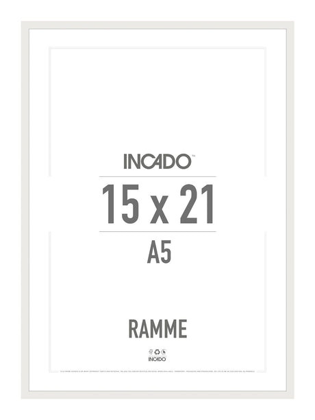 Hvid Ramme - Incado NordicLine - 15 x 21 cm 15 x 21  cm Ramme