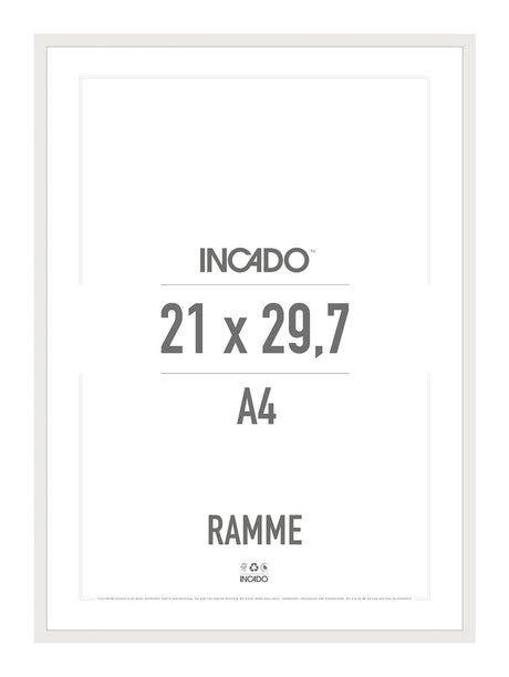 Hvid Ramme - Incado NordicLine - 21 x 29,7 cm / A4 21 x 29,7  / A4 cm Ramme