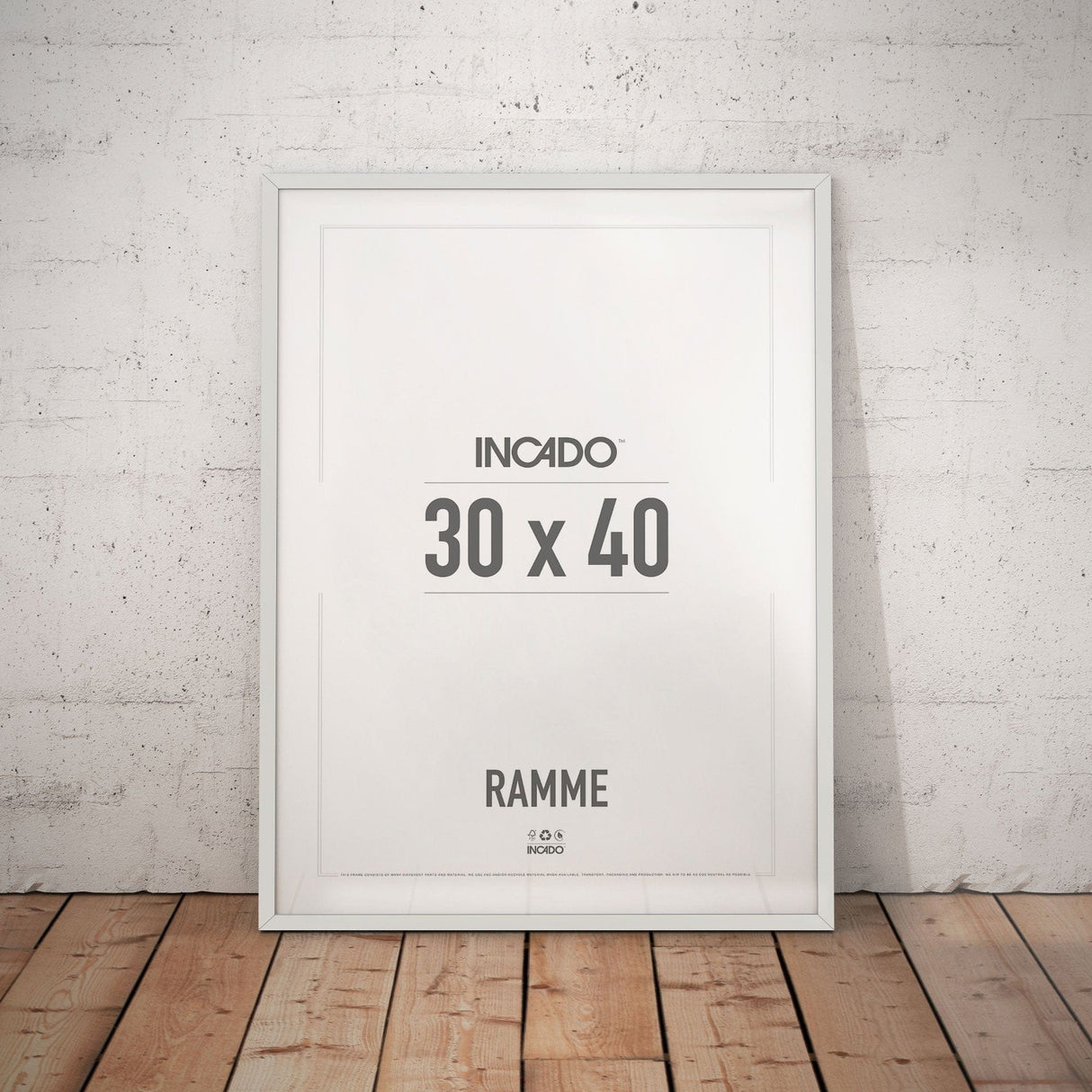 Hvid Ramme - Incado NordicLine - 30 x 40 cm