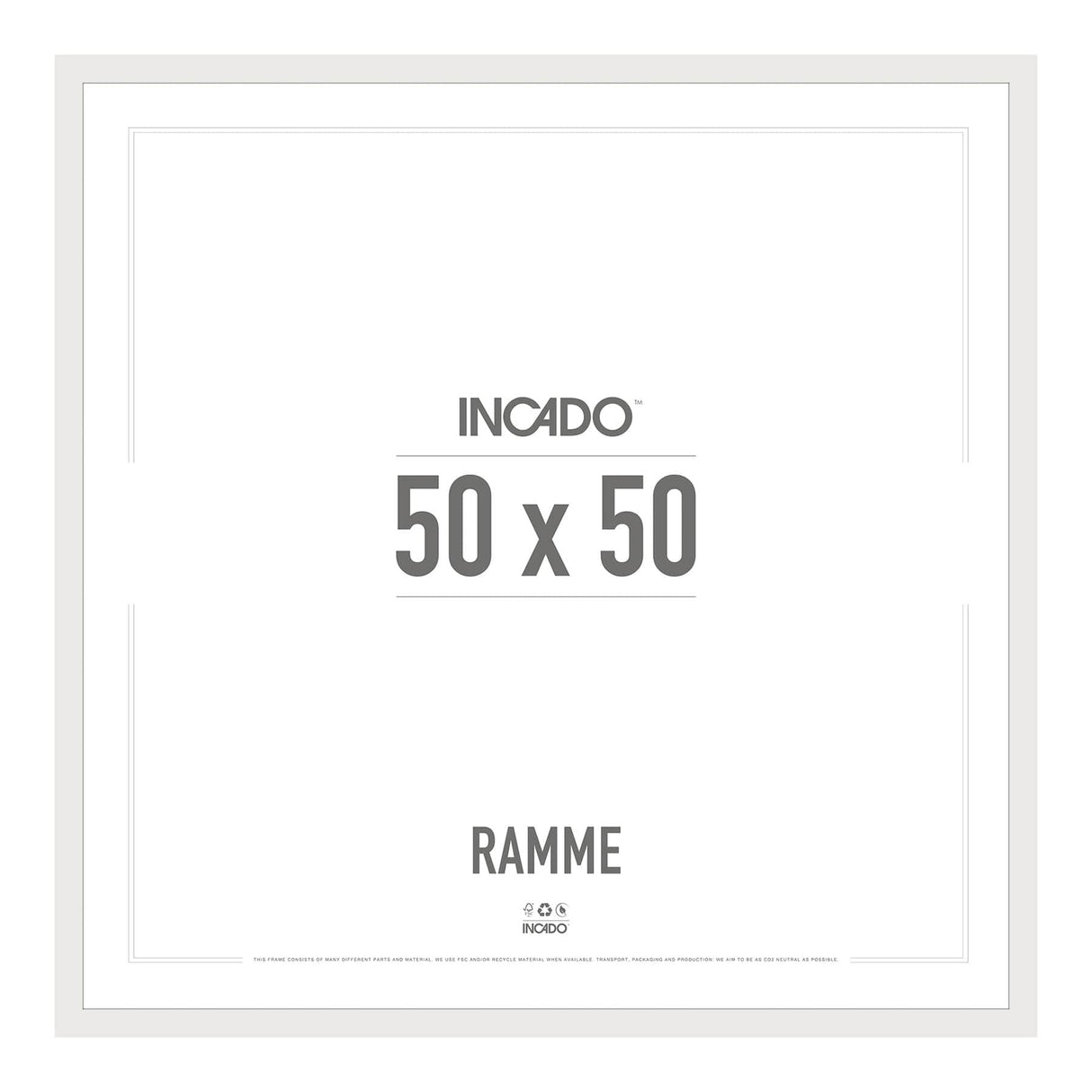 Hvid Ramme - Incado NordicLine - 50 x 50 cm 50 x 50  cm Ramme