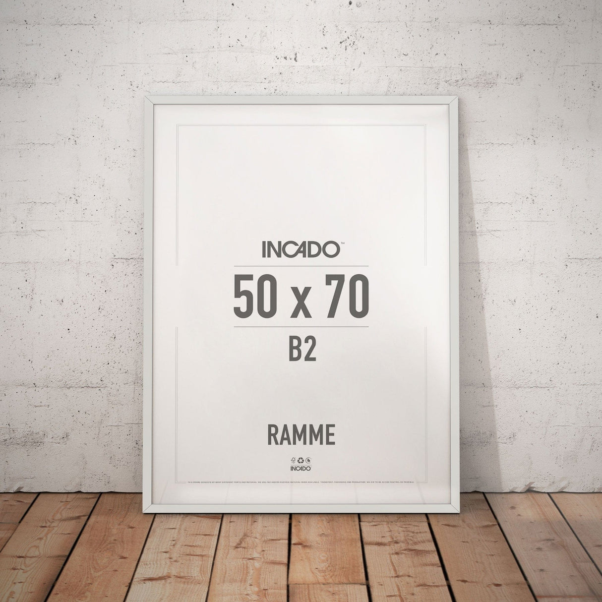 Hvid Ramme - Incado NordicLine - 50 x 70 cm