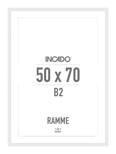 Hvid Ramme - Incado NordicLine - 50 x 70 cm 50 x 70  cm Ramme