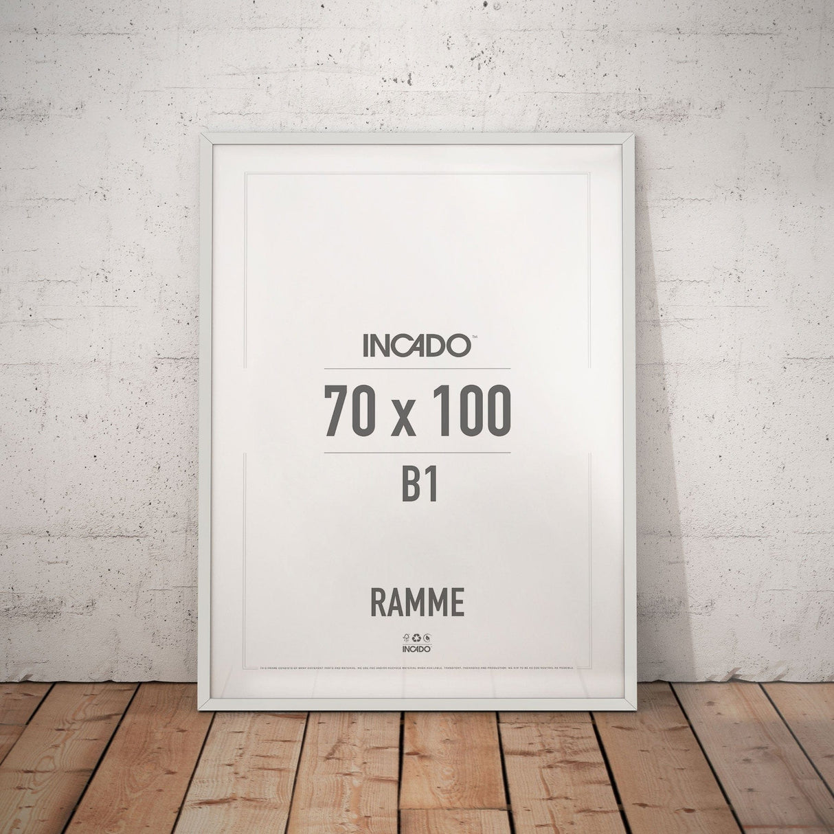 Hvid Ramme - Incado NordicLine - 70 x 100 cm