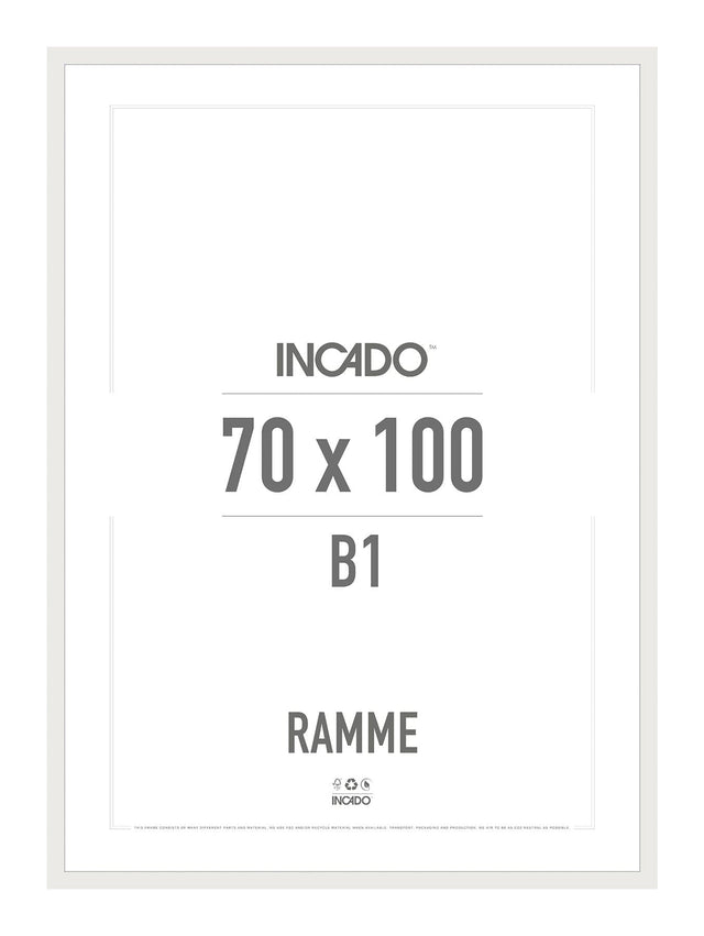 Hvid Ramme - Incado NordicLine - 70 x 100 cm 70 x 100  cm Ramme