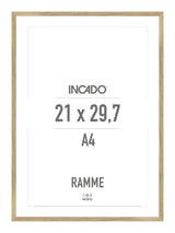 Egetræsramme 15mm - Massiv Eg - Incado NordicLine - 21 x 29,7 cm / A4 21 x 29,7  / A4 cm Ramme