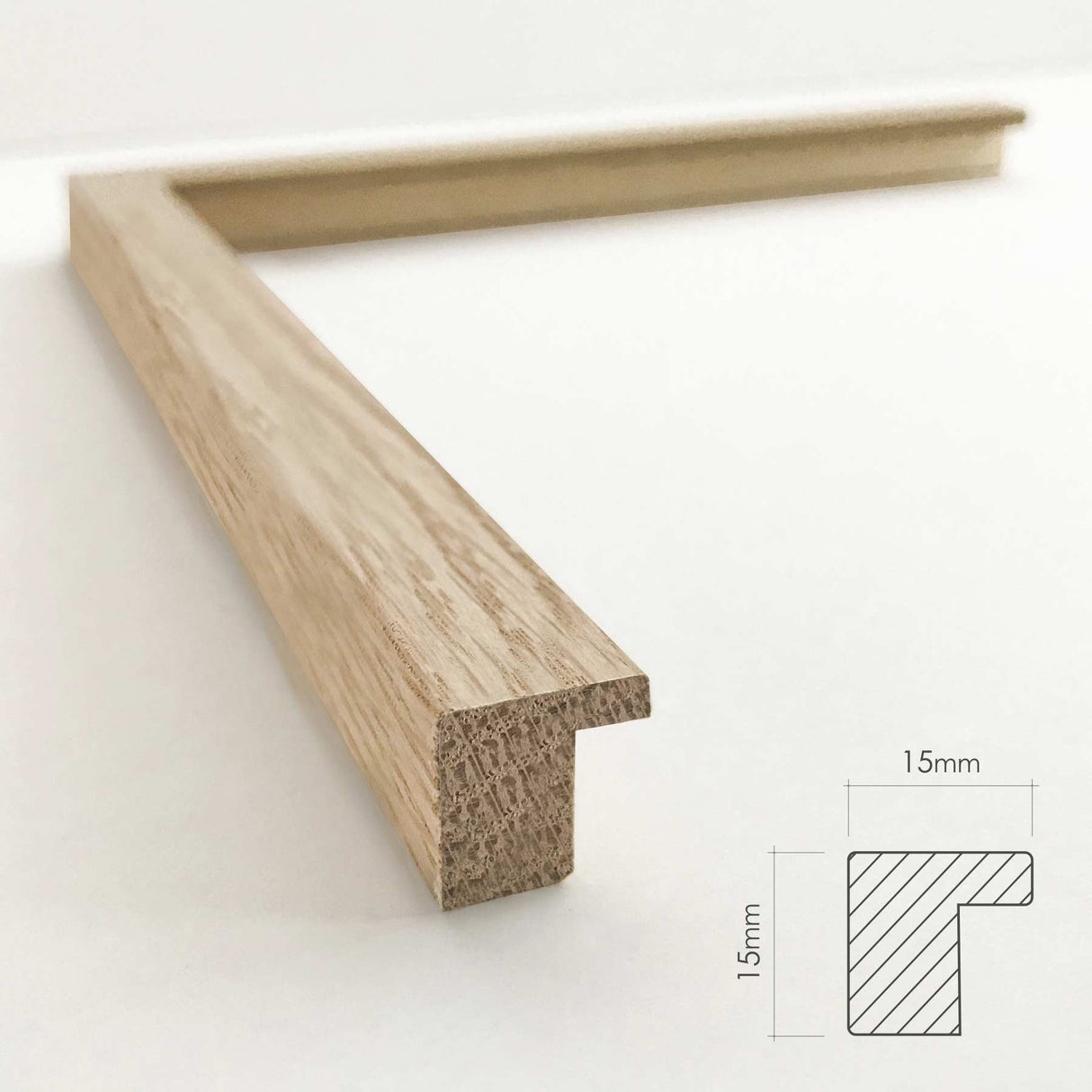 Egetræsramme 15mm - Massiv Eg - Incado NordicLine - 30 x 40 cm