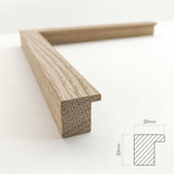 Egetræsramme 20mm - Massiv Eg - Incado NordicLine - 50 x 70 cm