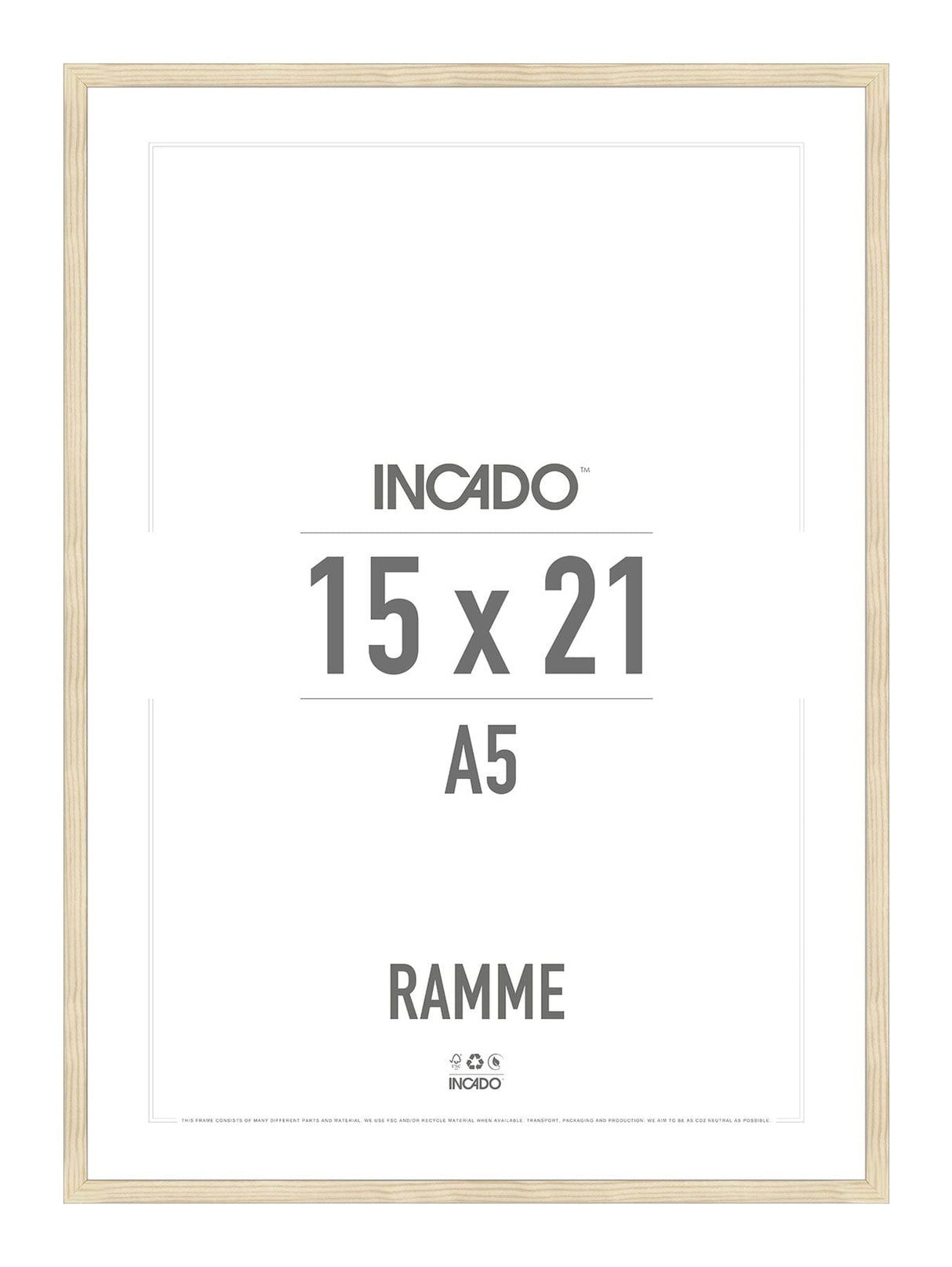 Fyrretræsramme - Incado NordicLine - 15 x 21 cm 15 x 21  cm Ramme