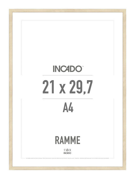 Fyrretræsramme - Incado NordicLine - 21 x 29,7 cm / A4 21 x 29,7  / A4 cm Ramme