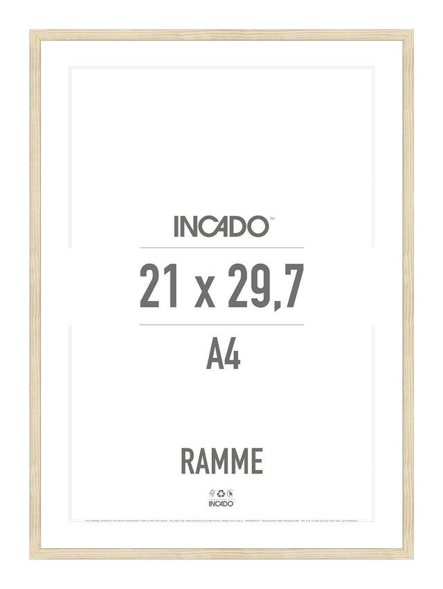 Fyrretræsramme - Incado NordicLine - 21 x 29,7 cm / A4 21 x 29,7  / A4 cm Ramme