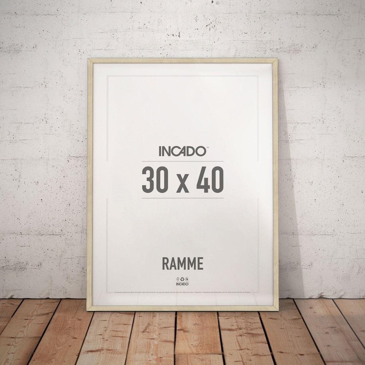 Fyrretræsramme - Incado NordicLine - 30 x 40 cm