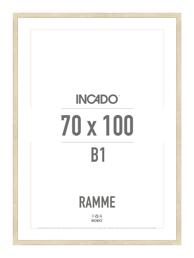 Fyrretræsramme - Incado NordicLine - 70 x 100 cm 70 x 100  cm Ramme