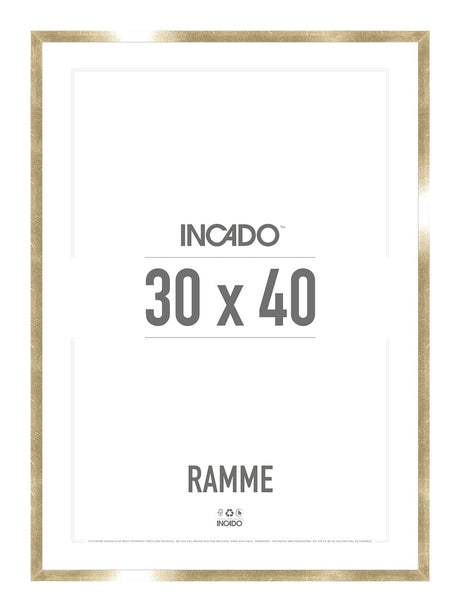 Guld Ramme - Incado NordicLine - 30 x 40 cm 30 x 40  cm Ramme