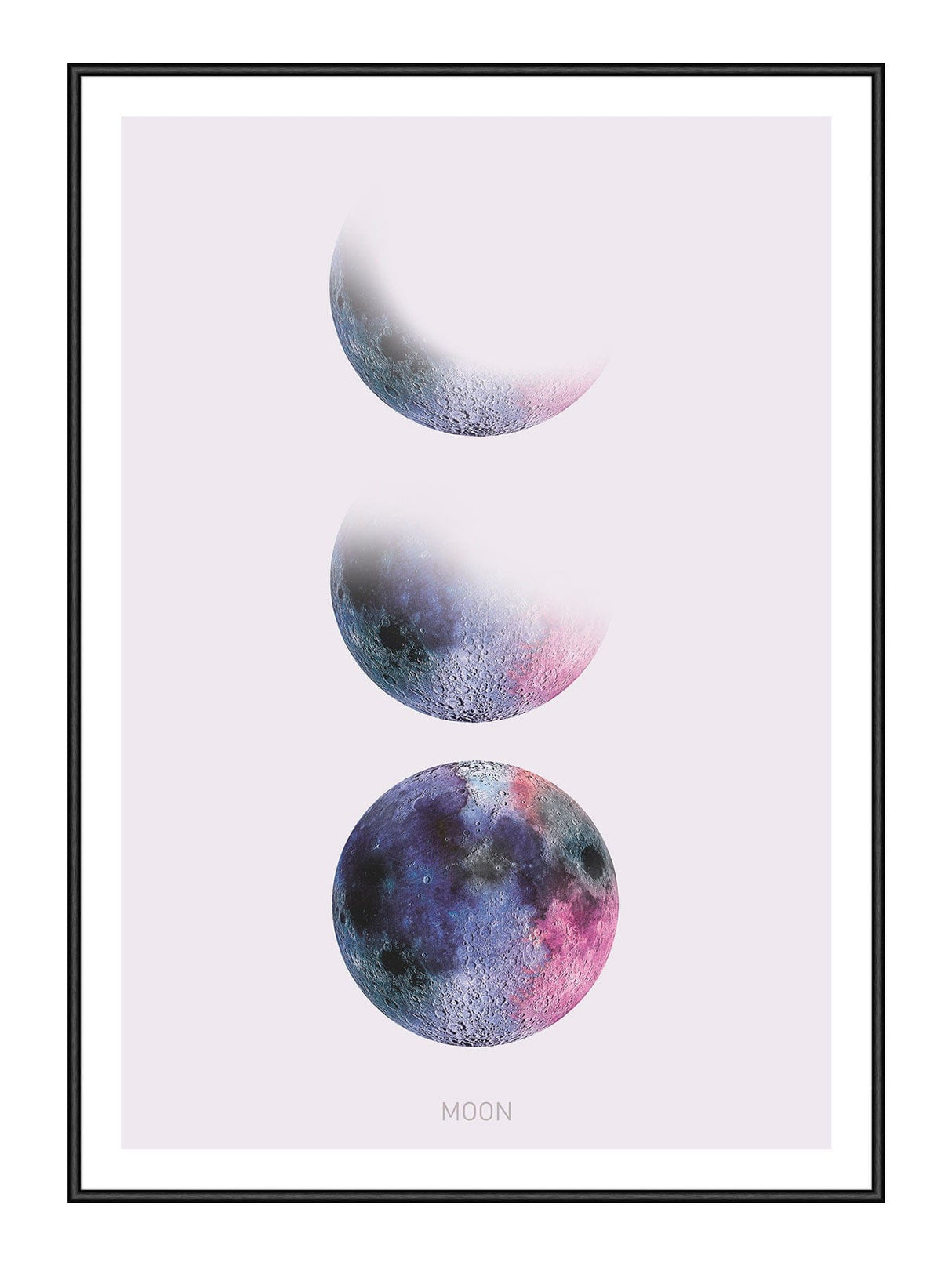 Pink Moon Phase 21 x 29,7  / A4 cm Plakat