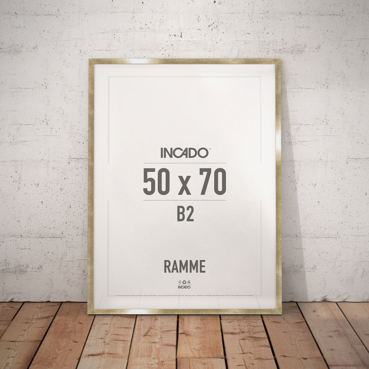 Guld Ramme - Incado NordicLine - 50 x 70 cm